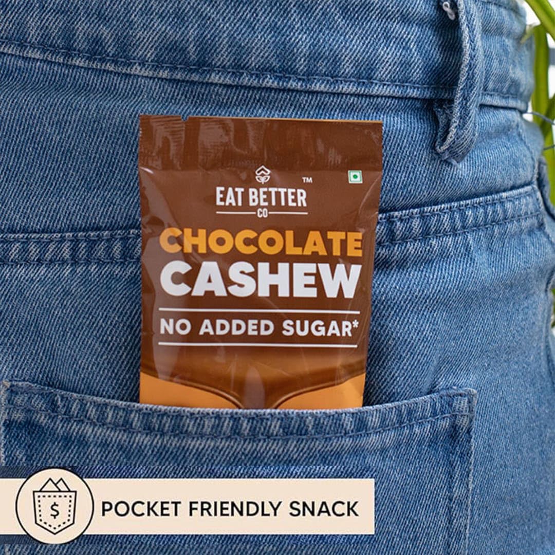 Eat Better Co Chocolate Coated Cashews β No Added Sugar, Naturally Sweetened with Jaggery, Healthy Chocolate Snack (40 g) 1