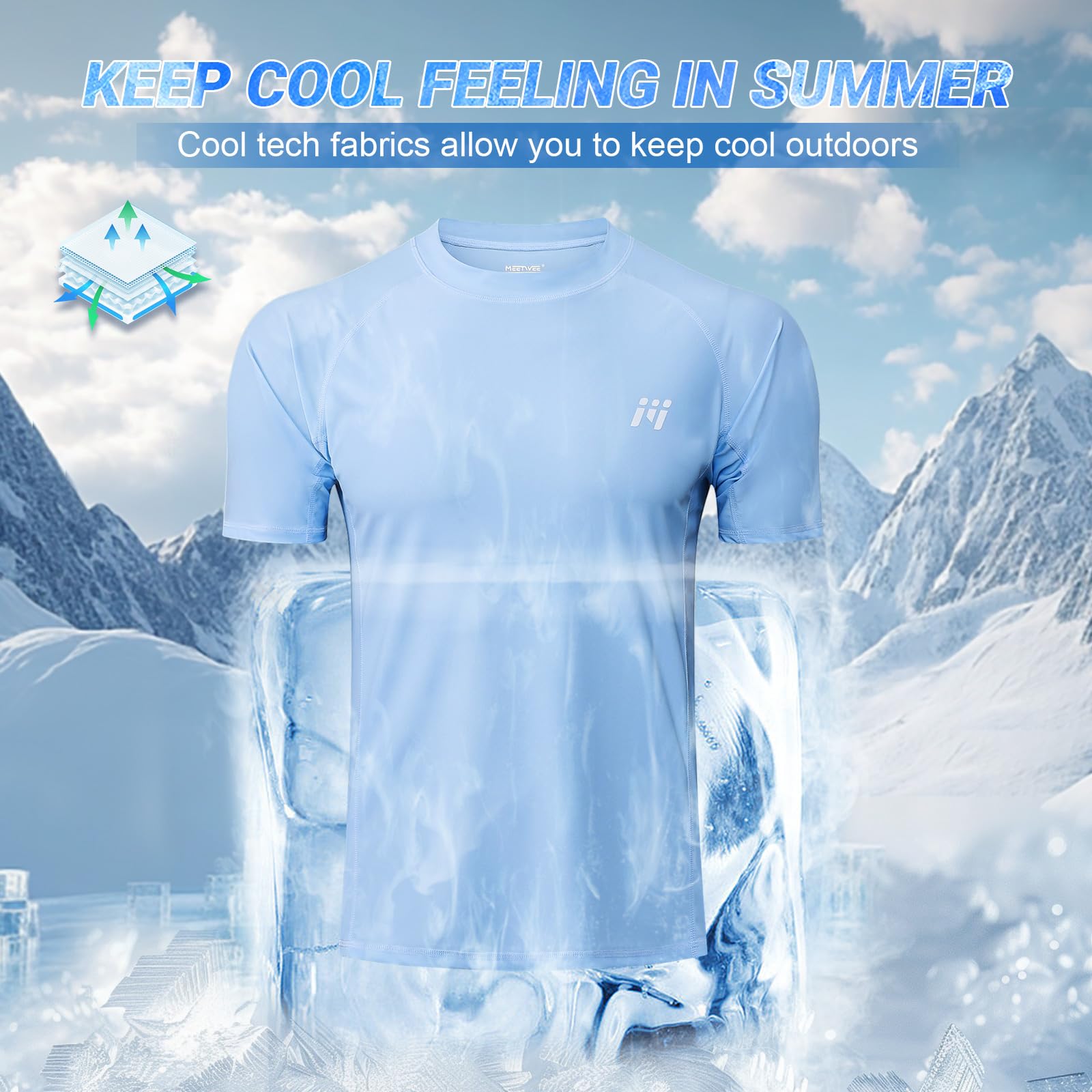 MEETWEE Rashguard Homme Anti-UV UPF 50+ Manches Courtes Longues Séchage Rapide Léger Surf Plongée