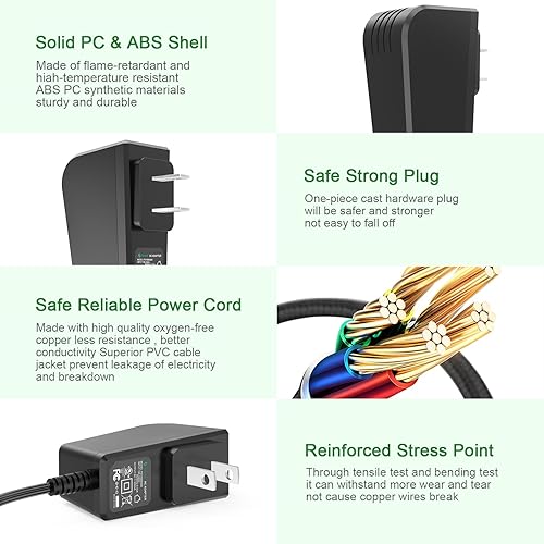 Miniatura 7 de Gonine Adaptador de fuente de alimentación de pedal de guitarra de 9 V 500 mA, compatible con pedales de efecto de guitarra BOSS de 9 voltios CC