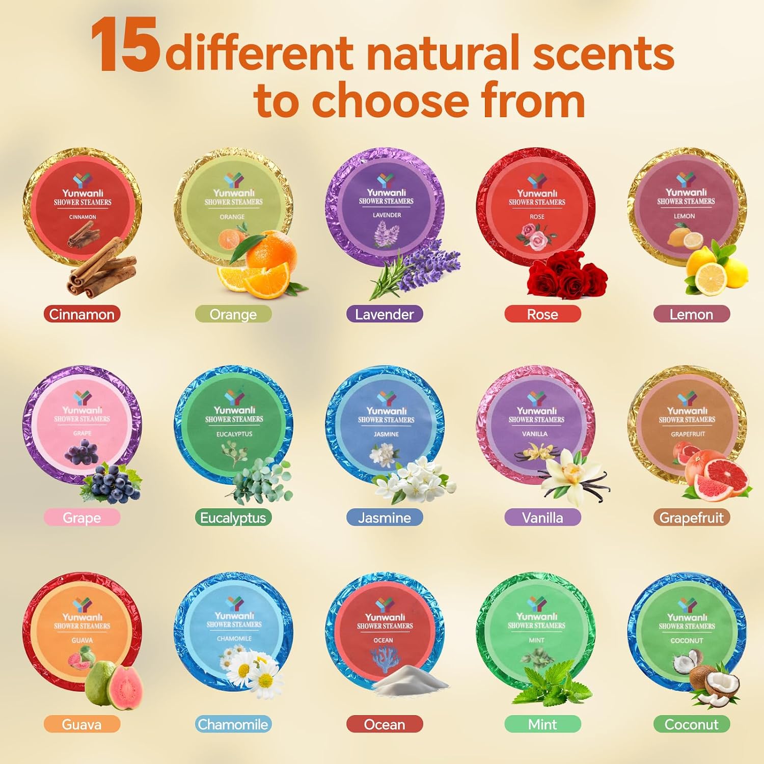 Shower Steamers Aromatherapy Scent - 30 Tablets, Birthday Useful Gifts for Women, Sister, Mom, Natural Organi Oil Vapor Bulk, at Home Self Care Relaxing Spa Kit Sets