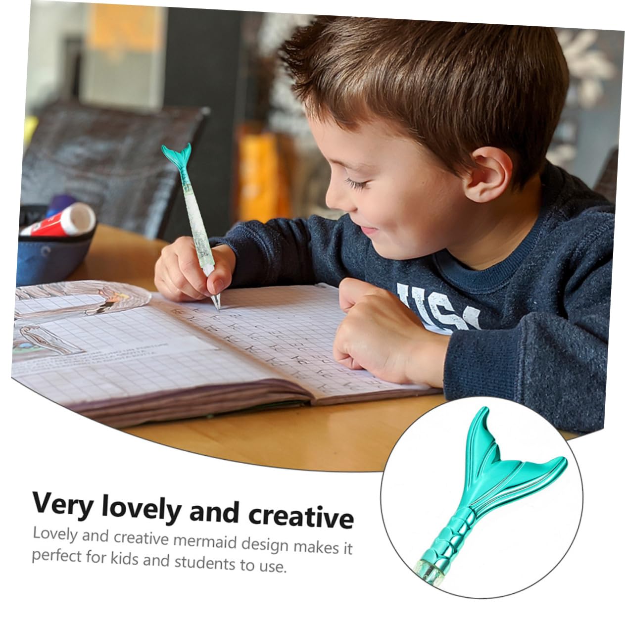 Tofficu 3ensembles Stylos à Bille Et Gel Design Sirène De Stylos Colorés Pour Étudiants Et École
