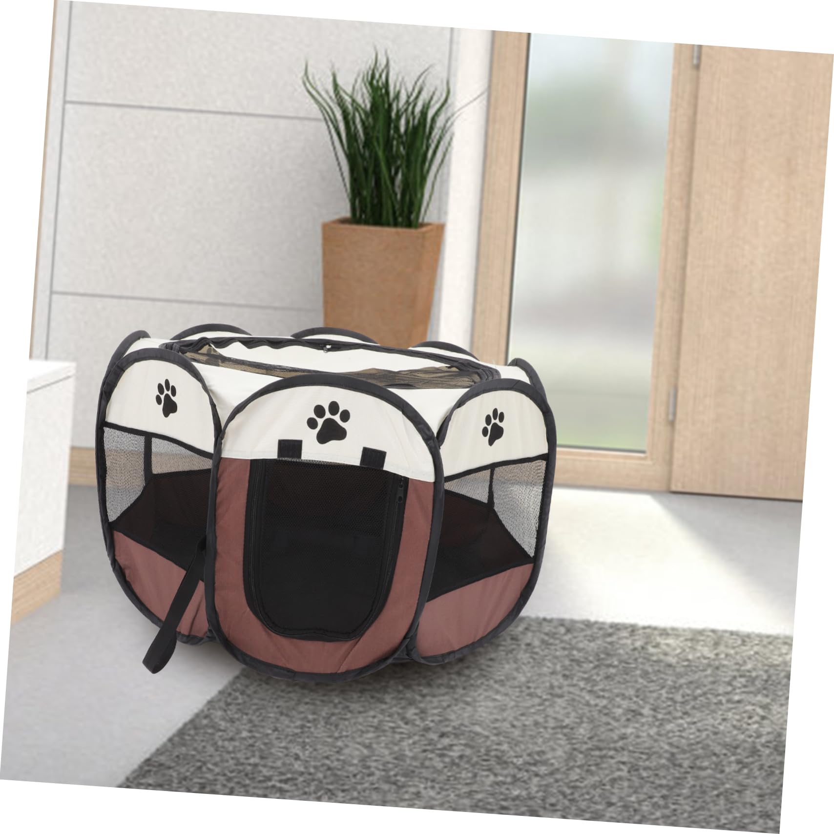 COLLBATH Recinto Per Animali Domestici Pieghevole Ottagonale in Tessuto Oxford Per Gatti Design Sicuro