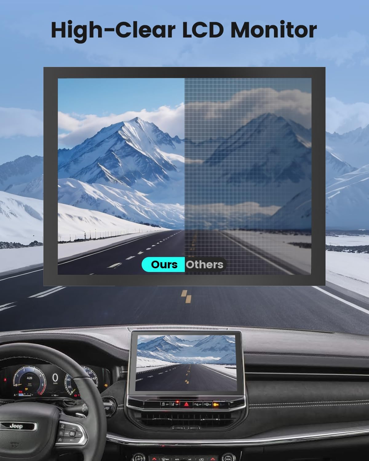 8.4" Uconnect 4C UAQ LCD Monitor Touch Screen Radio Navigation, New OEM Replacement Screen Fit for Dodge Challenger/Durango/Jeep Wrangler/Compass/Gladiator/Chrysler 2017-2021，LA084X01(SL)(02)