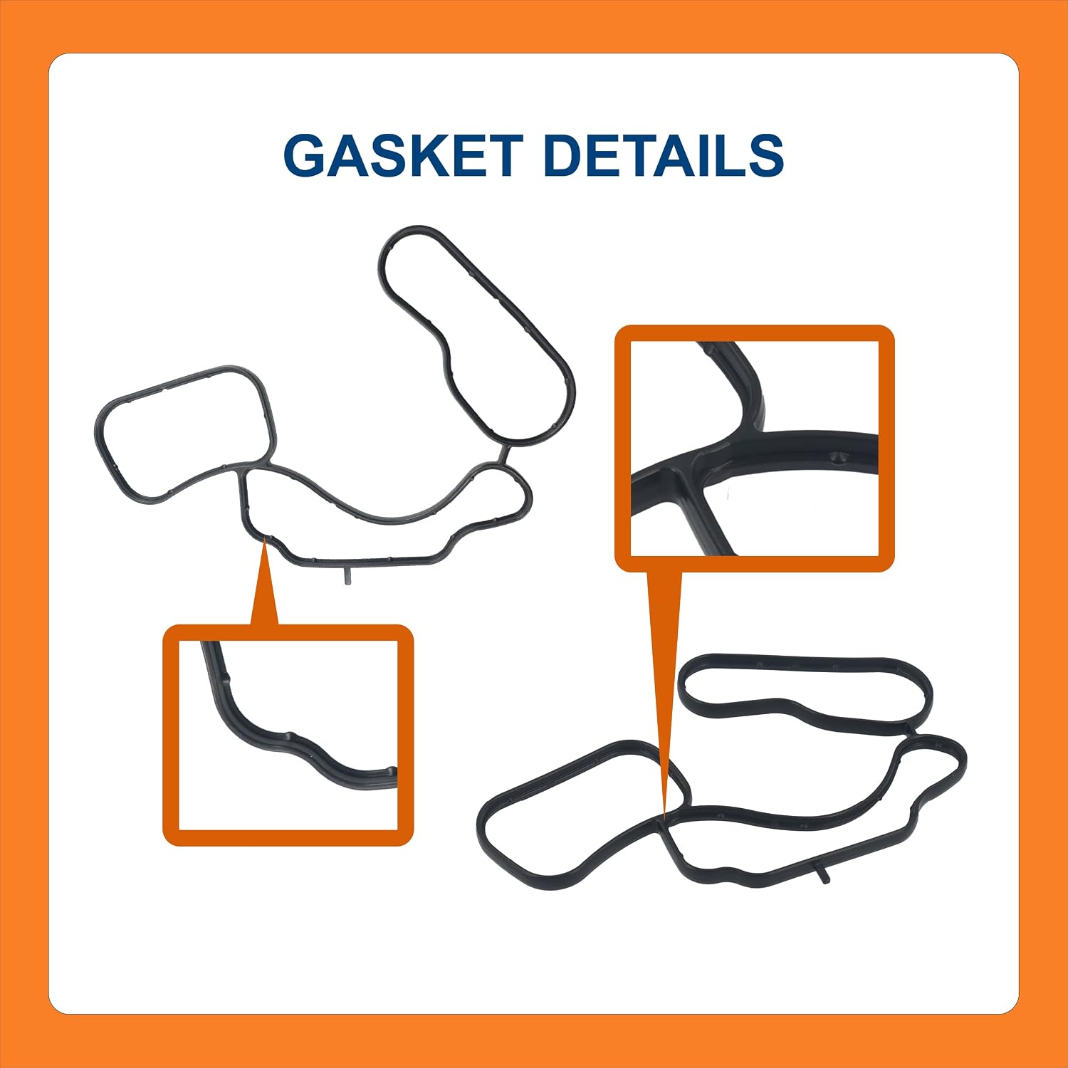 BTS-2047414PE Oil Cooler Gasket Kit, Compatible with Paccar MX13, Aftermarket Replacement for OEM Part 2047414PE, Kit de Juntas del Enfriador de Aceite