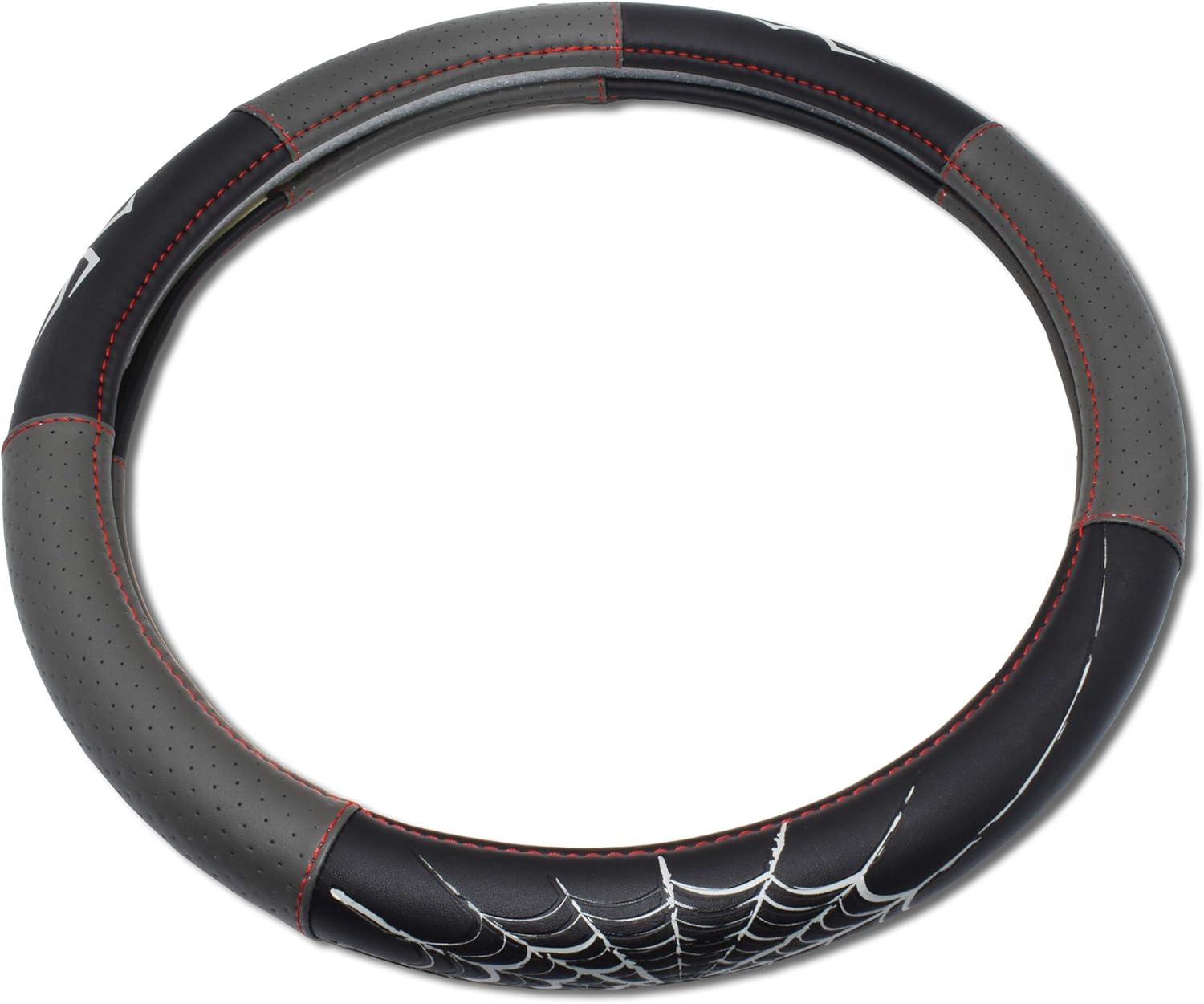 Elektroplate Metalhead Spider Premium Steering Wheel Cover - Large Size - Fits SUVs and Trucks with Diameter 15.5” to 16.2”