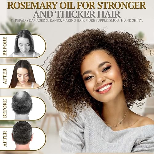 Miniatura 2 de Aceite de batana para el crecimiento del cabello con aceite de romero, aceite de ricino negro jamaicano para engrosamiento y acondicionamiento