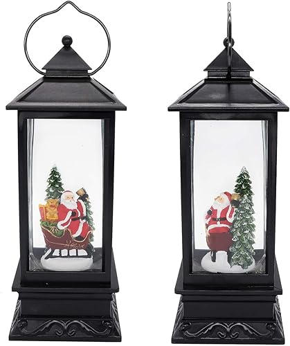 Miniatura 20 de Eldnacele - Linterna navideña musical, de globo, operada con baterías Muñeco de nieve