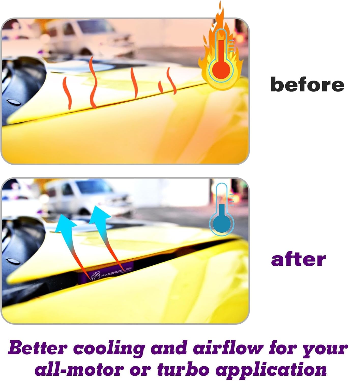 x xotic tech JDM Engine Oil Filler Tank Fuel Cap Middle Finger Pattern + Front Hood Vent Space Riser Spacer Modification Kit, Aluminum Alloy, Compatible with Honda Civic CRX or Acura Integra(Red)