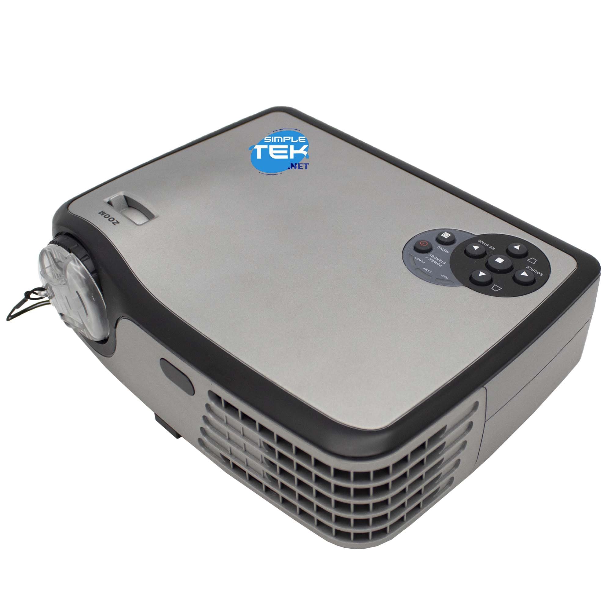 SIMPLETEK - EP729 Mini Proiettore DLP VGA RCA Videoproiettore Ultraportatile (Ricondizionato)