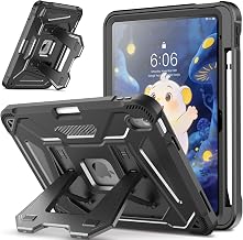 INFILAND Kids Case for iPad A16 11th Generation 11 Inch (2025), iPad 10th Generation 10.9 Inch (2022), Heavy Duty Rugged Shockproof Protective Cover with Dual-Support Folding Kickstand (Black)