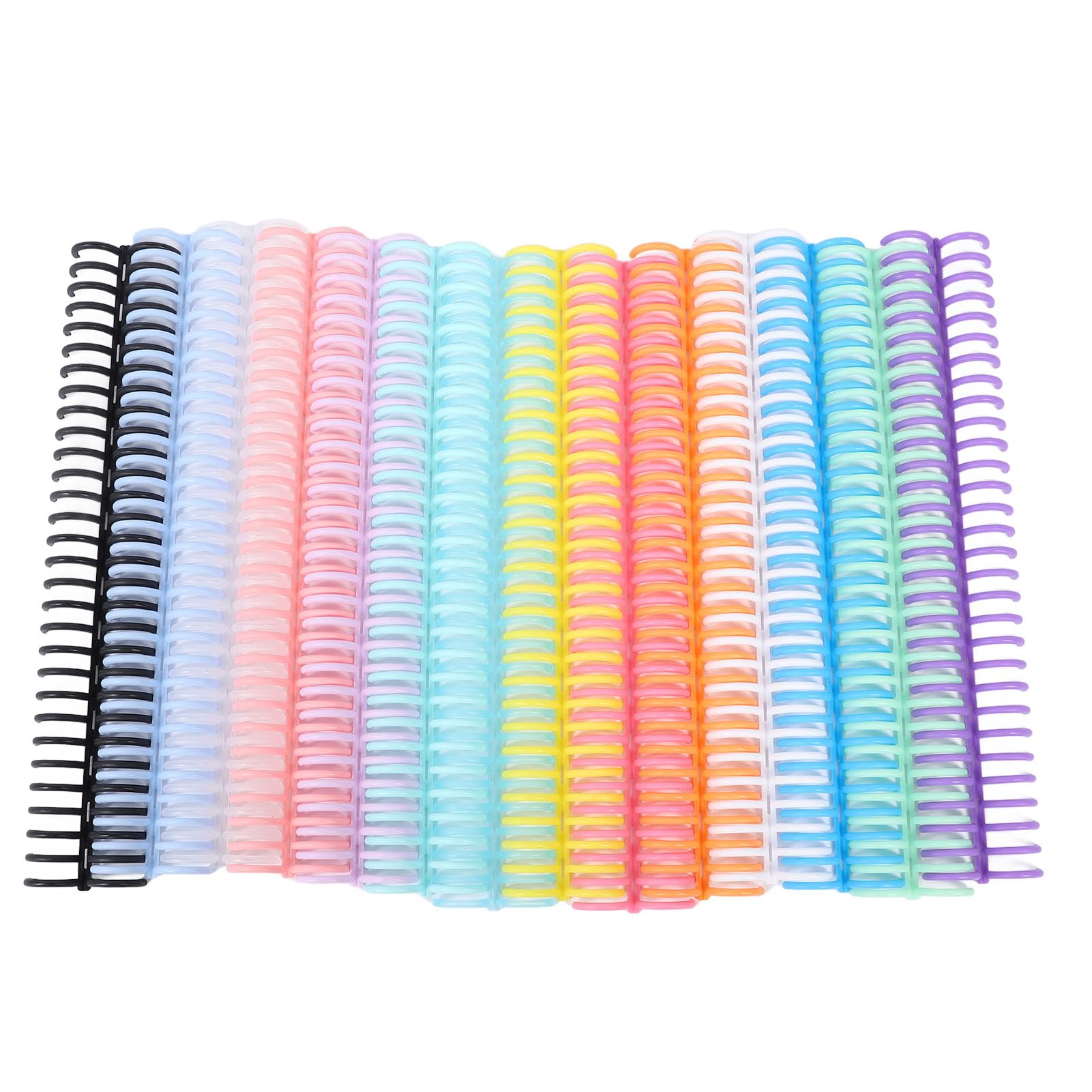 14 Pièces, 14 Couleurs, Dos de Reliure, capacité de 150 Feuilles, 19 Mm X 30 Anneaux, Peignes de Reliure en Plastique PP, Garniture Facile, Présentations, Rapports, Carnet de