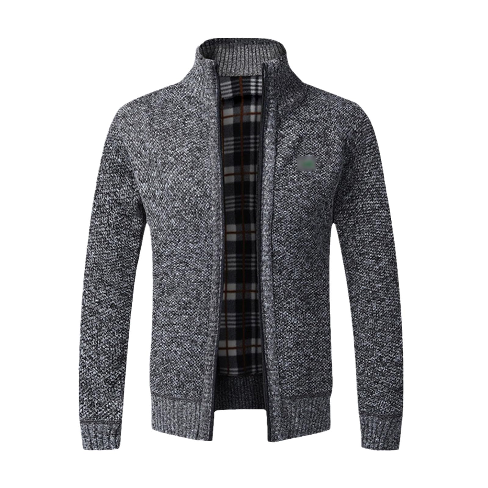 Veste col montant ajustée en coton chaud pour homme