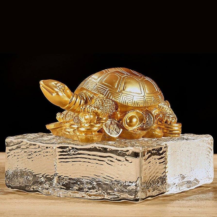 Amazon.co.jp: 金運亀の像 真鍮製亀のフィギュア ミニチュア 亀