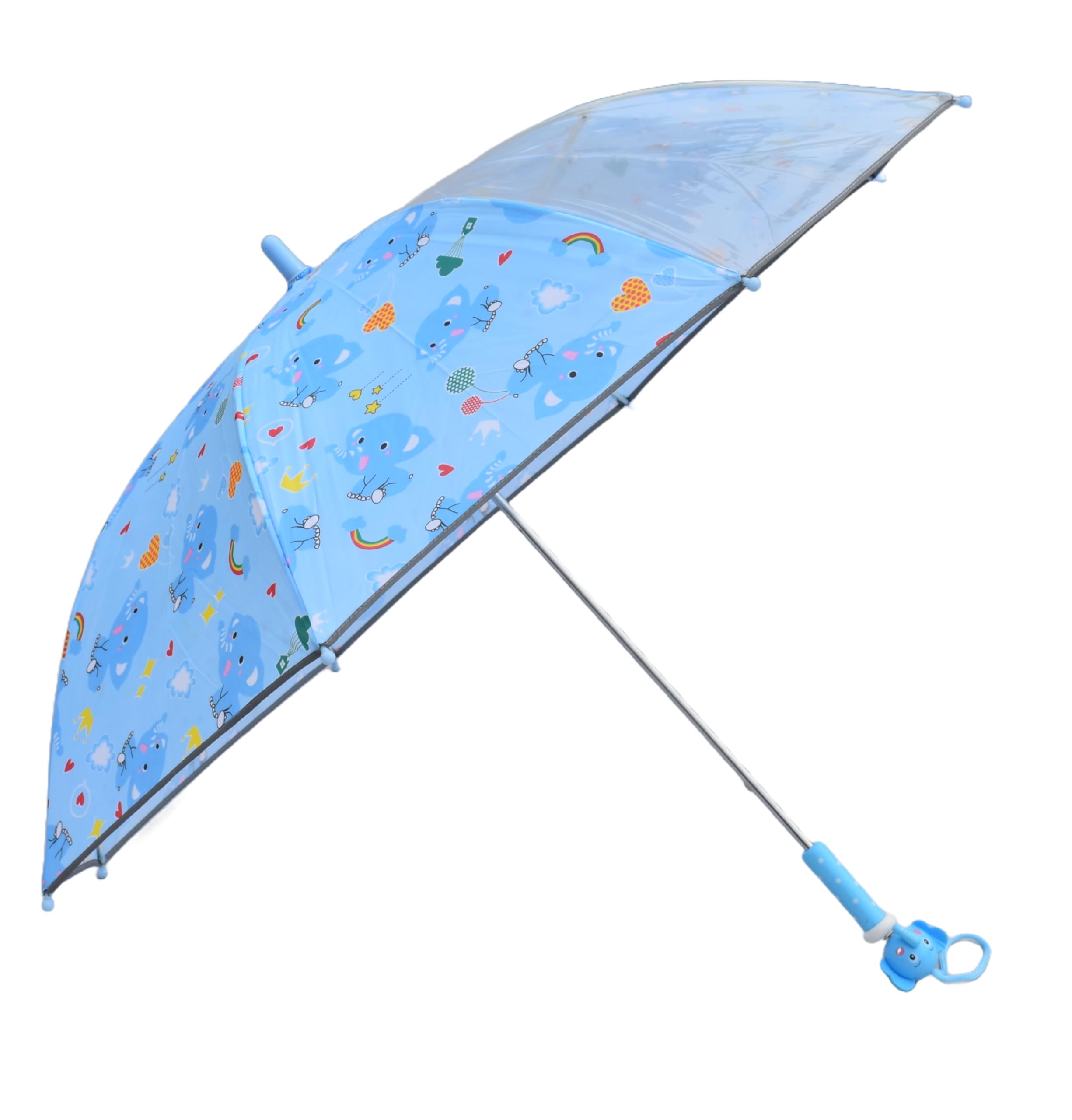 chaatewala 3D Cartoon Handle Elephant Umbrella for Girls, Cute Umbrella for Children, Lovely Umbrella, Animal Umbrella, Animal Theme Transparent Umbrella for Kids, Moving Elephant Head Handle Umbrella-picture-13