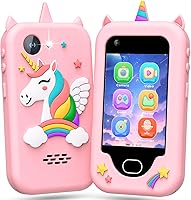 Vista 12 de Lapare Juguete de teléfono inteligente para niños, pantalla táctil de 2.8 pulgadas con doble cámara, juego, reproductor de música y más aplicación