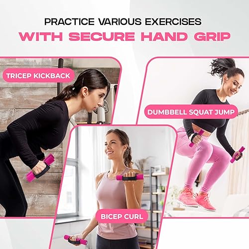 Miniatura 6 de Yes4All Pesas de mano con mancuernas para caminarviajar para hacer ejercicio con correas ajustables, cubierta de espuma, opciones de peso