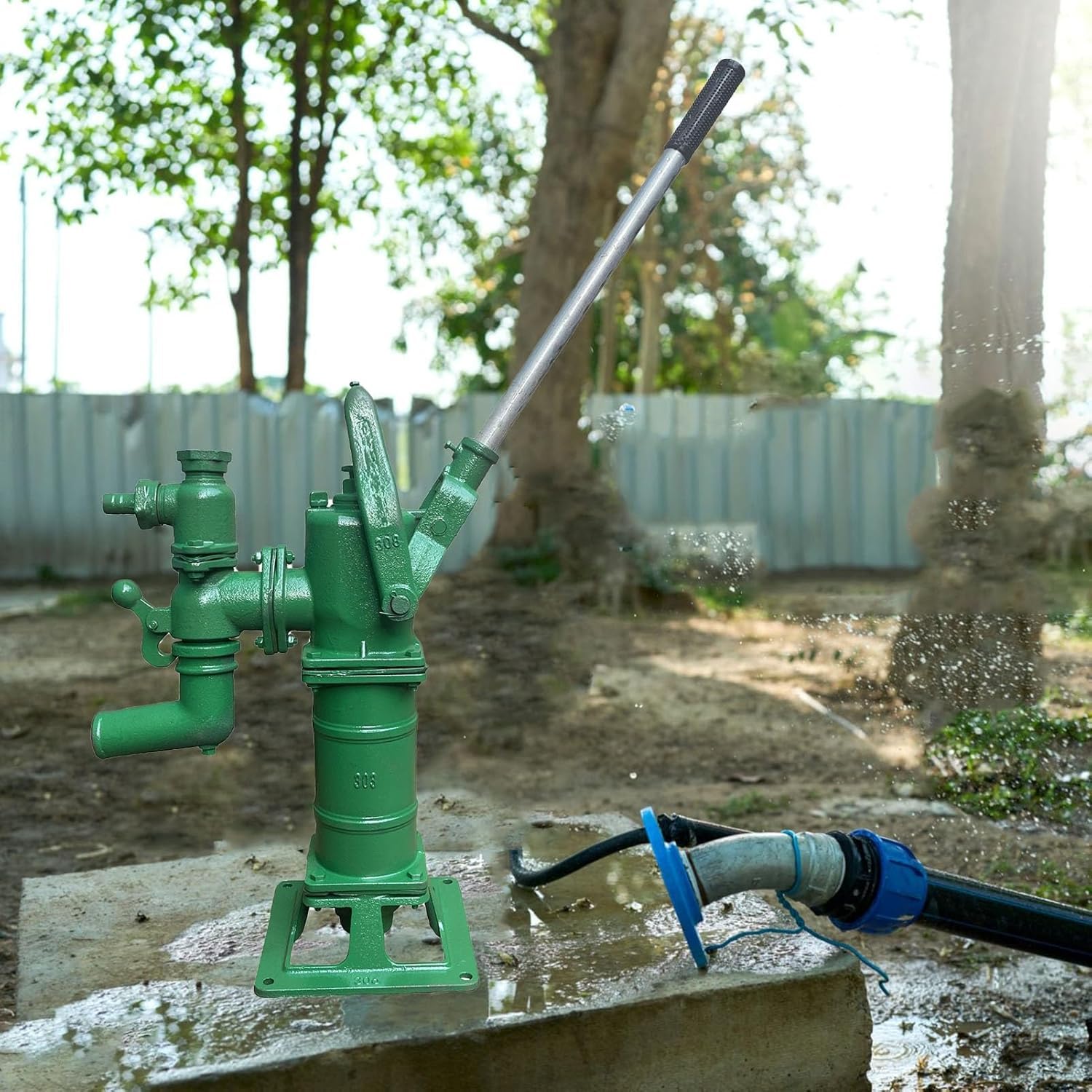 Pompa per Pozzo Manuale Pompa per Brocca Manuale per Acqua di Pozzo Profonda, Pompa Manuale Portatile per Irrigazione di Giardini E Fattorie All'aperto, Pompa Manuale A Brocca Vecc, Bronze