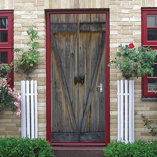 Miniatura 49 de Adhesivos 3D para puerta, murales para despegar y pegar, puerta de madera, papel tapiz autoadhesivo, extraíble, PVC, impermeable, póster
