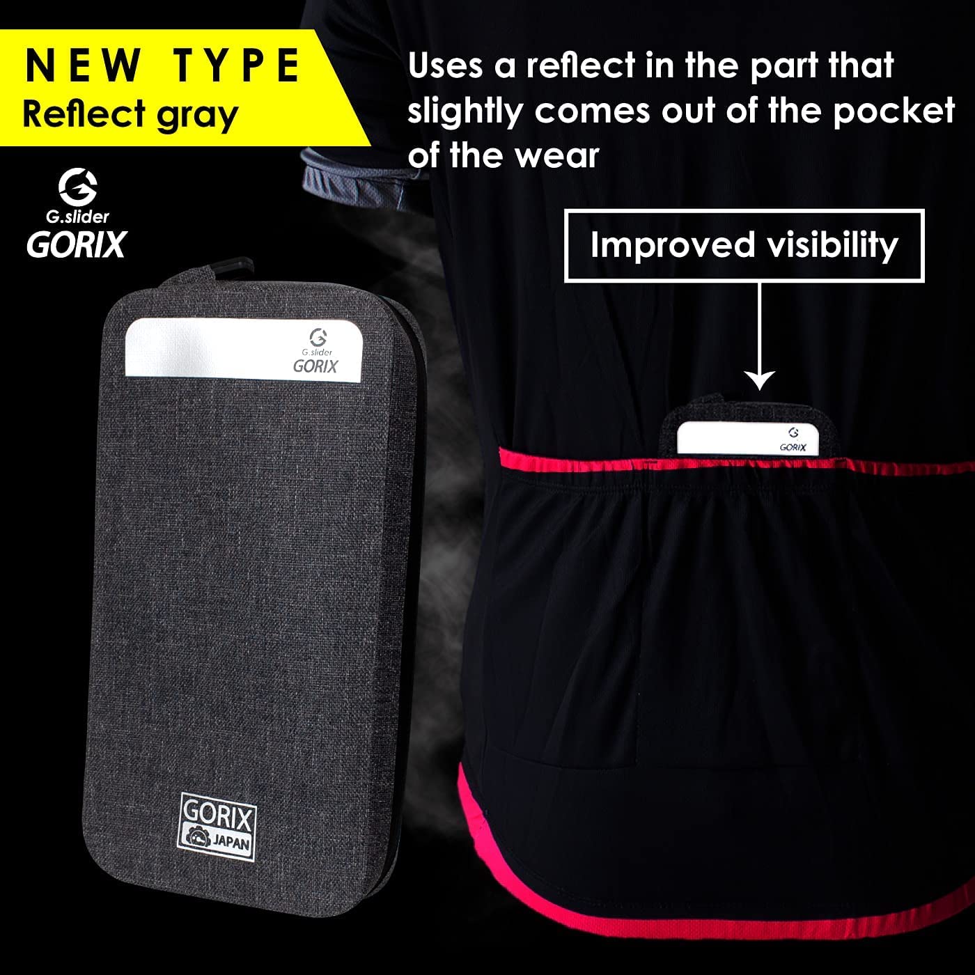 GORIX Cycle Wallet Pouch Bag Custodia impermeabile per cellulare Road MTB Bike(BKPW)(edizione globale)(Rifletti il ​​grigio)