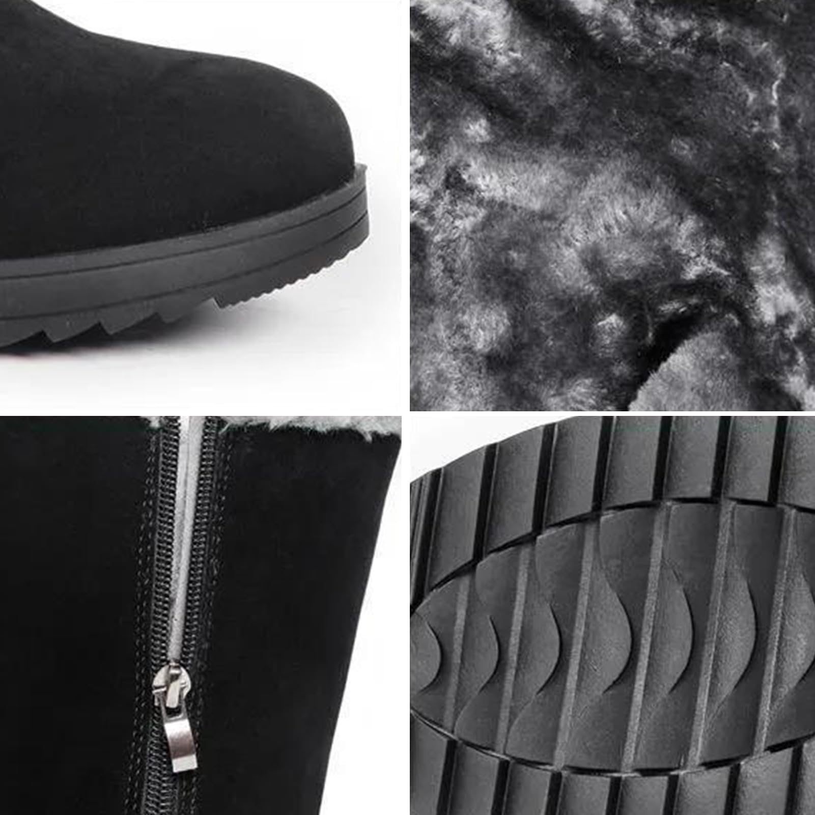 Generisch Botas de nieve de invierno para mujer, impermeables, cálidas, cómodas, aisladas, medias, botas de invierno impermeables y antideslizantes para clima frío