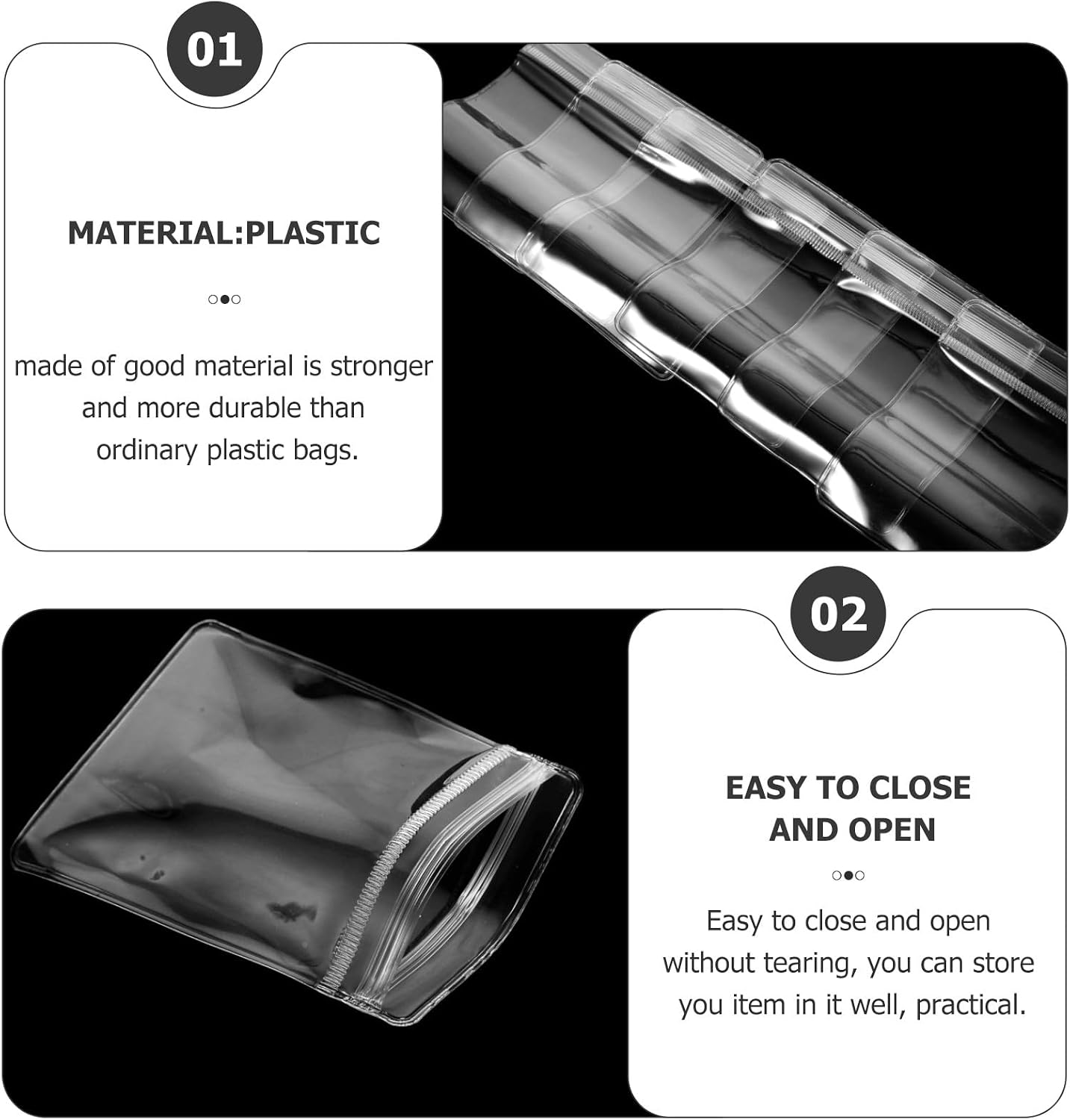 Reusable Small Pills Storage Bags 50pcs, Portable Medication Organizer Pouches 6x8cm Sealed Tablet Storage for Travel and Daily Use image 3