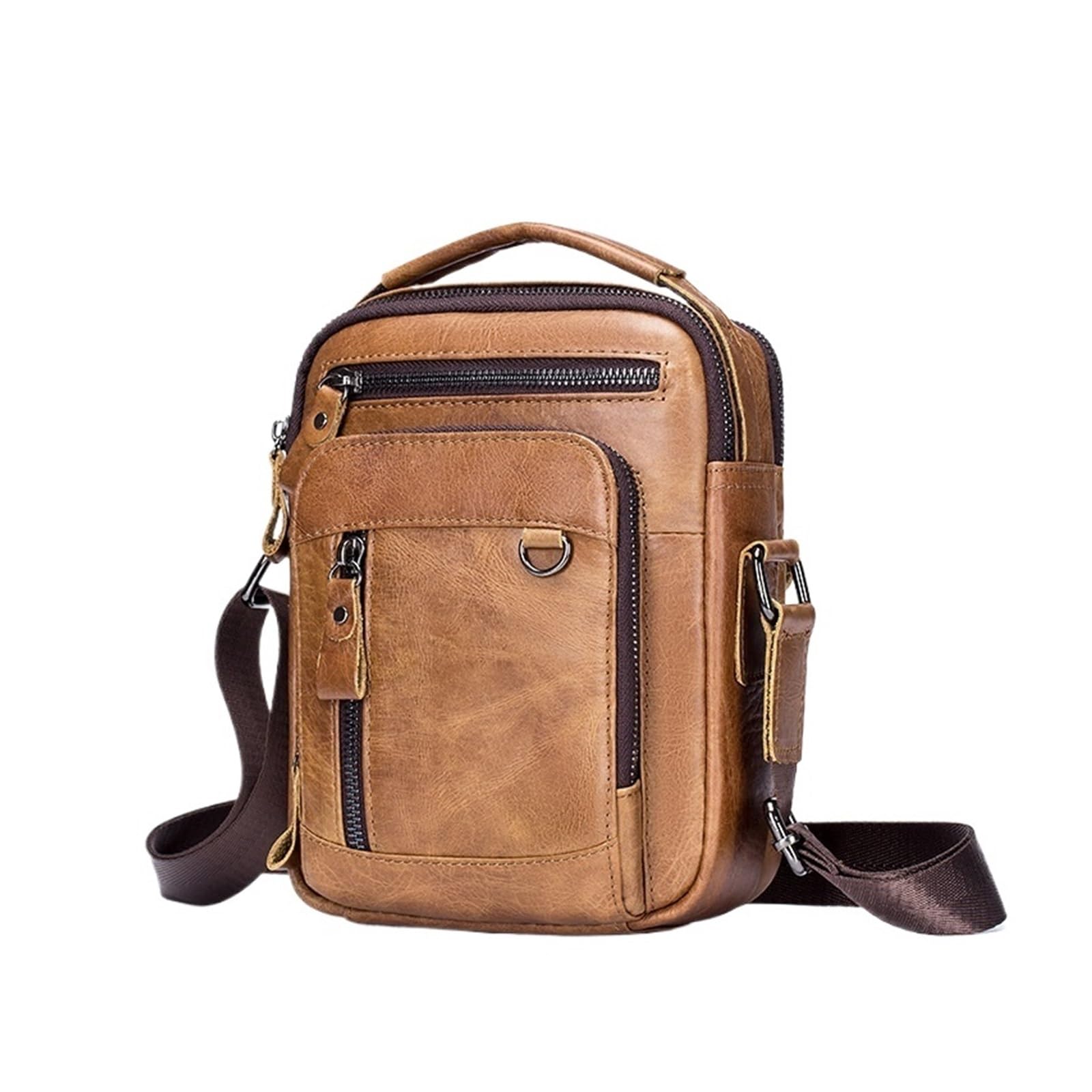 Sac de messager élégant marron au design intemporel - 3