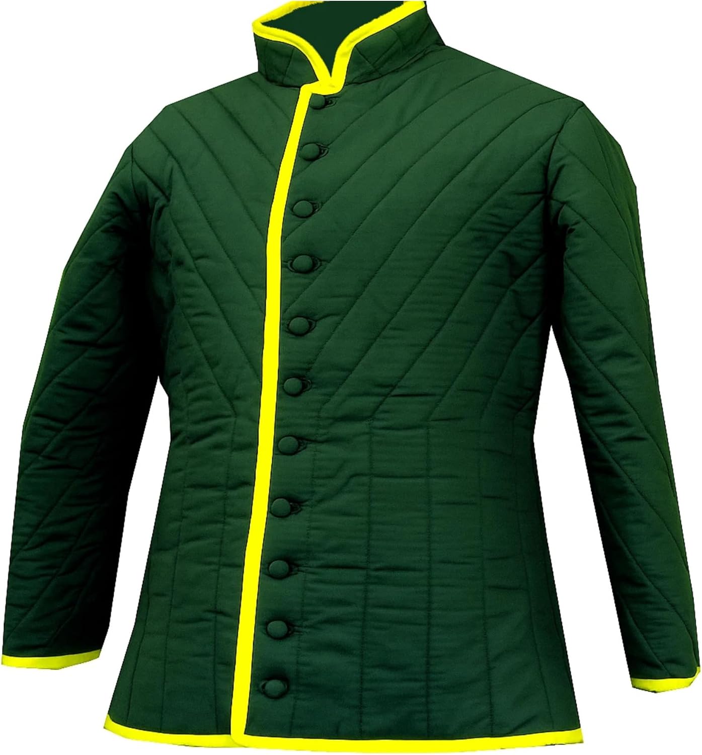 Men’s Quilted Winter Jacket with Mandarin Collar Full Sleeves Front Closure Ethnic Style Outerwear Comfortable Fit