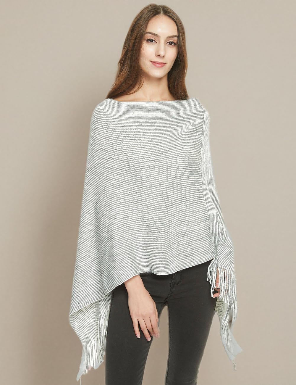 Ferand Women's Lightweight Poncho Sweater Versatile Shawl Wraps Holiday Gifts for Women 2024 - Image 7