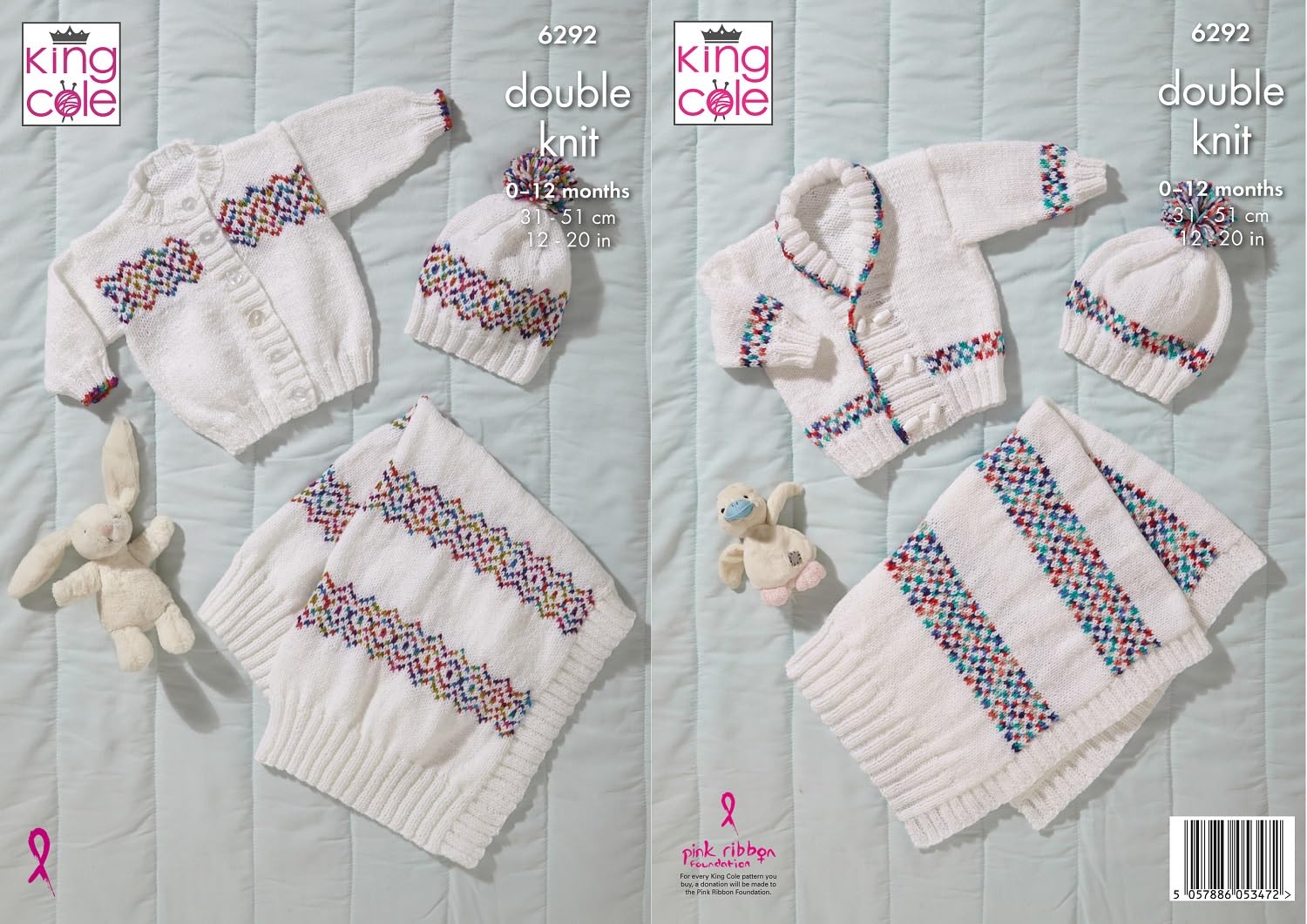King Cole Pattern Baby Set Knitted in Comfort Baby DK and Jitterbug DK 6292