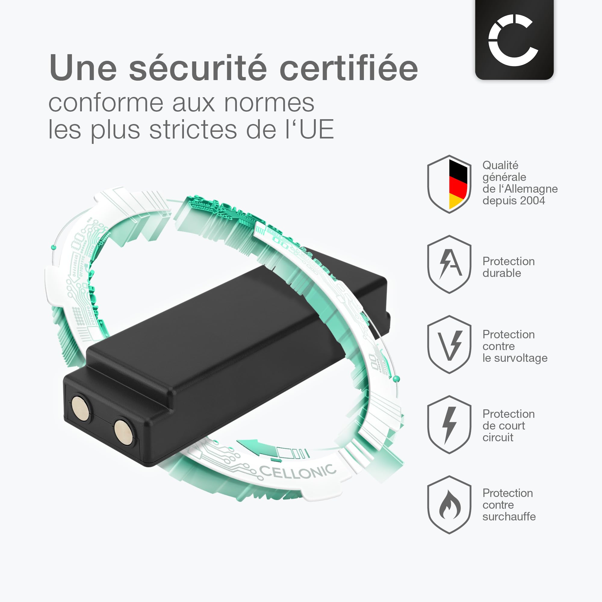 CELLONIC 2X Batterie pour Télécommande Compatible avec Scanreco 592, Mini, 590, 1026 - (2000mAh, 7.2V)