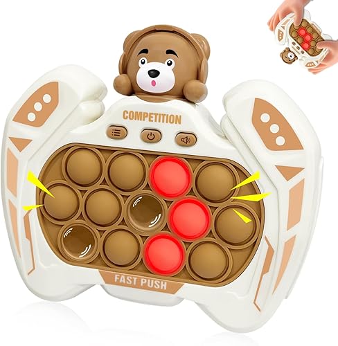 Fast Push Pop Pro Light Up Fidget Bubble Game Controller, Puzzle Pop Pro Game Fidget Juguetes para adultos Consola de juegos antiestrés Antiansiedad