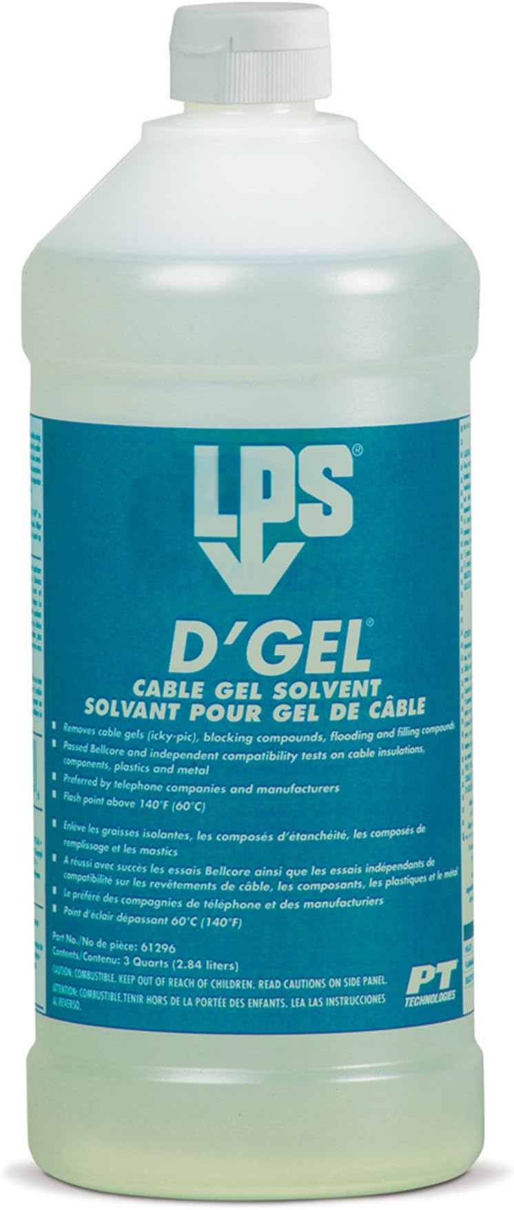 429-61232 D 'Gel Cable Solvents, 32 fl. oz. Bottle(Pack of 12)