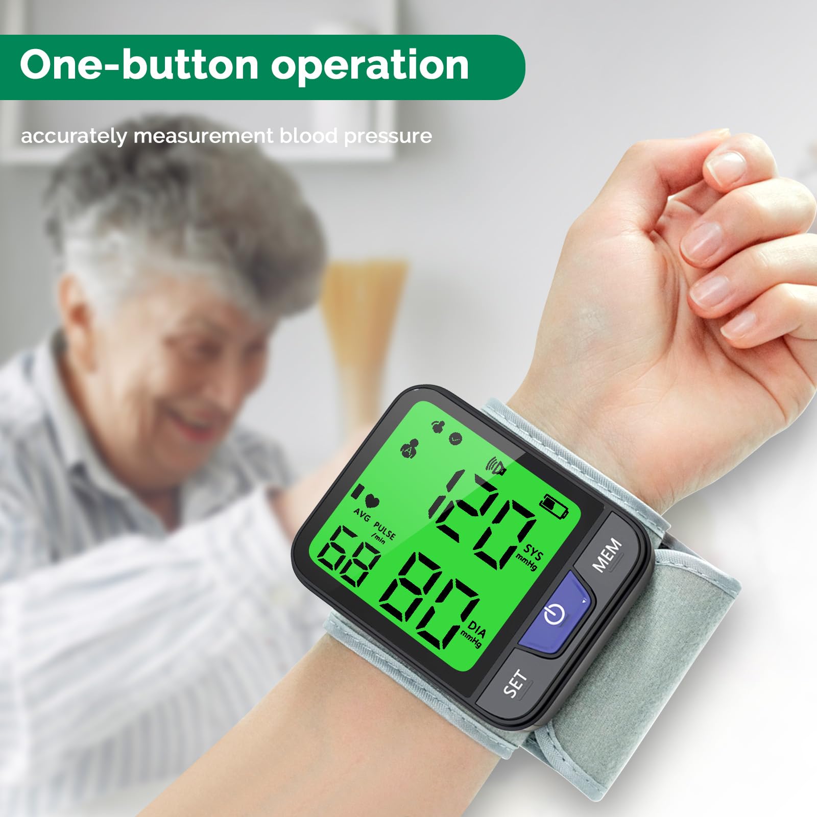 XPJBKC Wrist Blood Pressure Monitor,Blood Pressure Monitors Wrist,Wrist