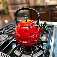 Vista 2 de Gourmet Art tetera silbadora de acero, esmaltada