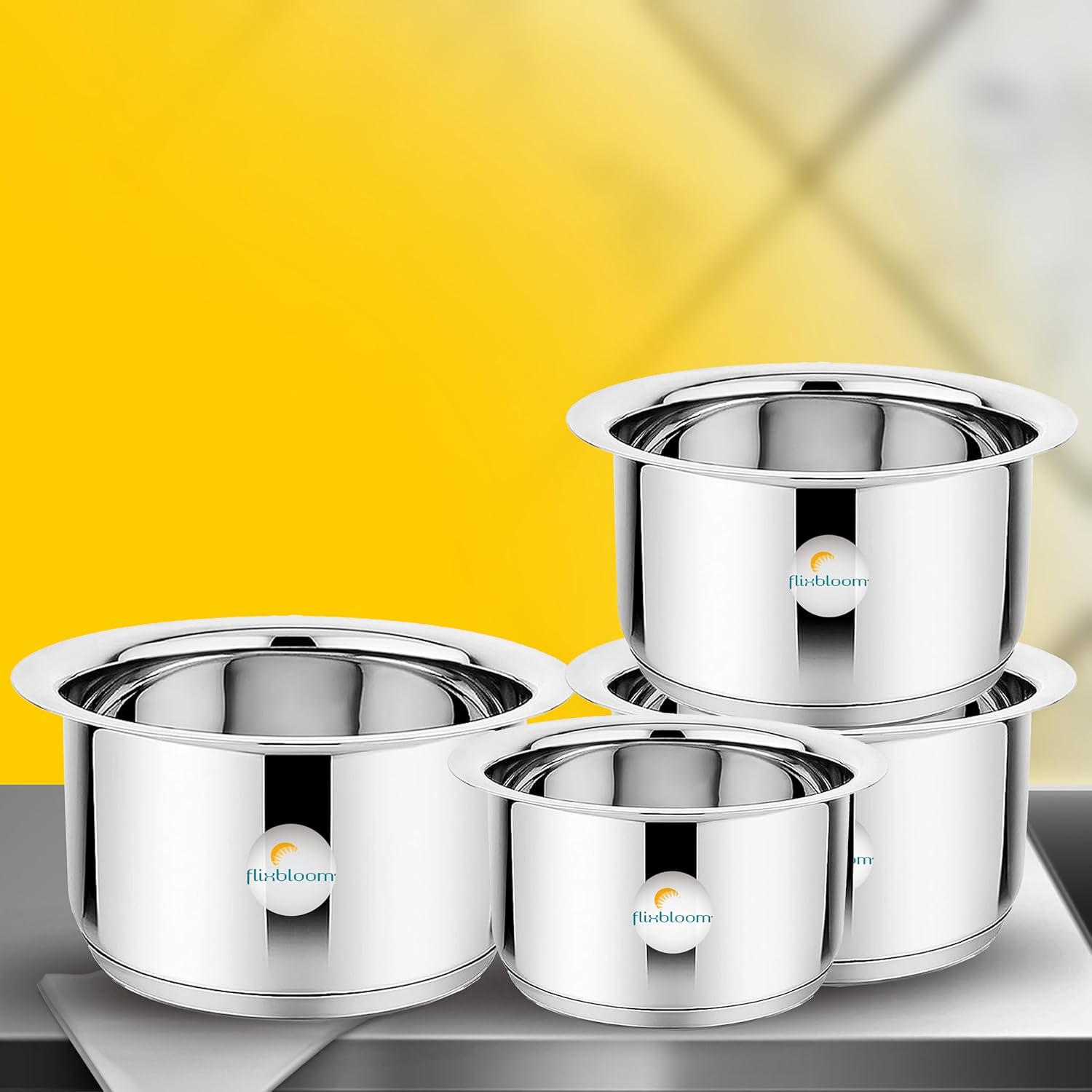 Buy Flixbloom Special Stainless Steel 4 Piece Cookware Set Steel