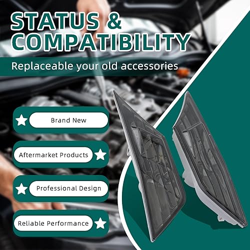 Miniatura 3 de AUTOKAY Lámpara de señalización lateral con bombillas LED para Honda Civic 2016-2021-Smoke