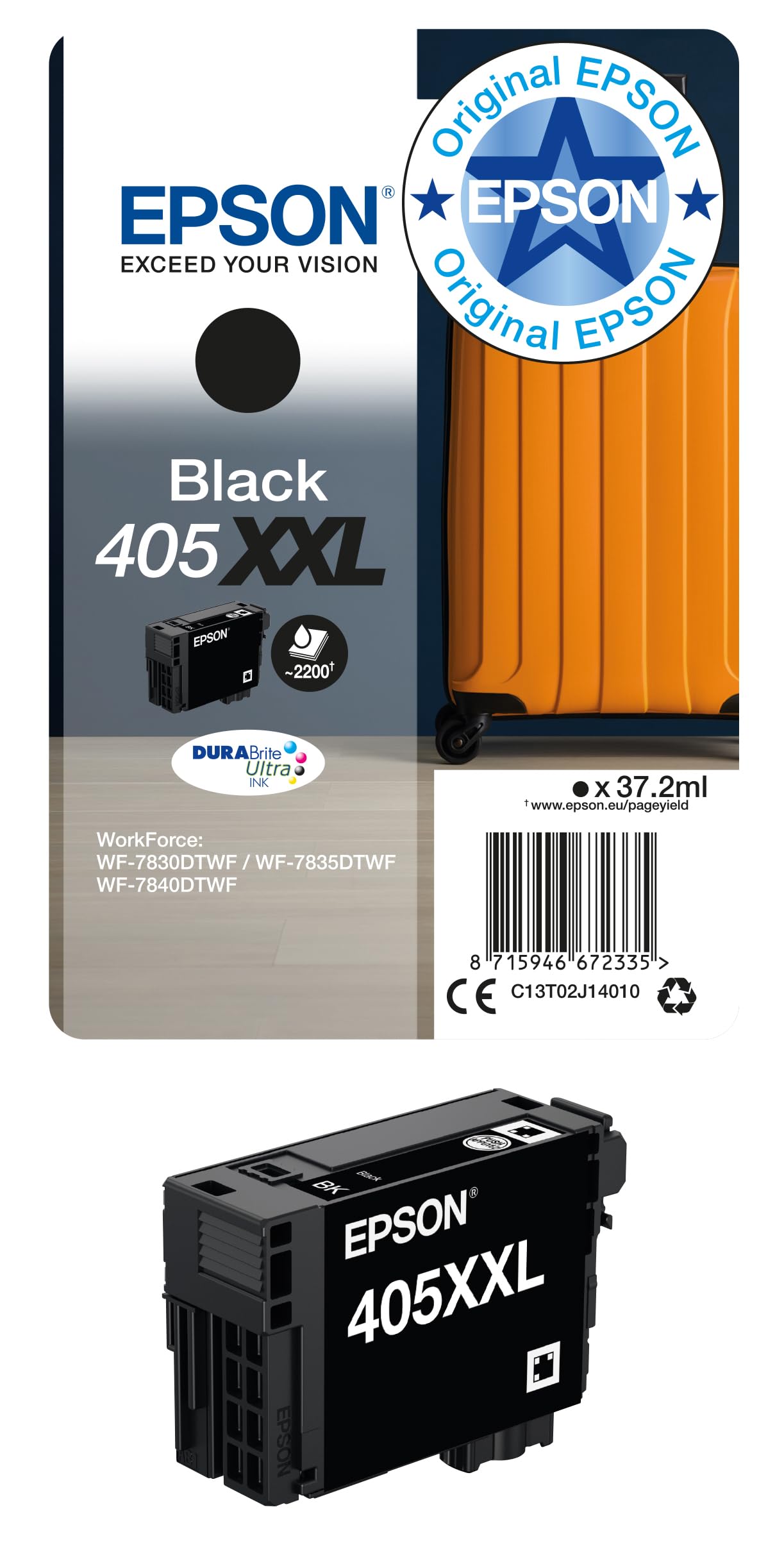 Epson 405XXL Black Suitcase High Yield Genuine