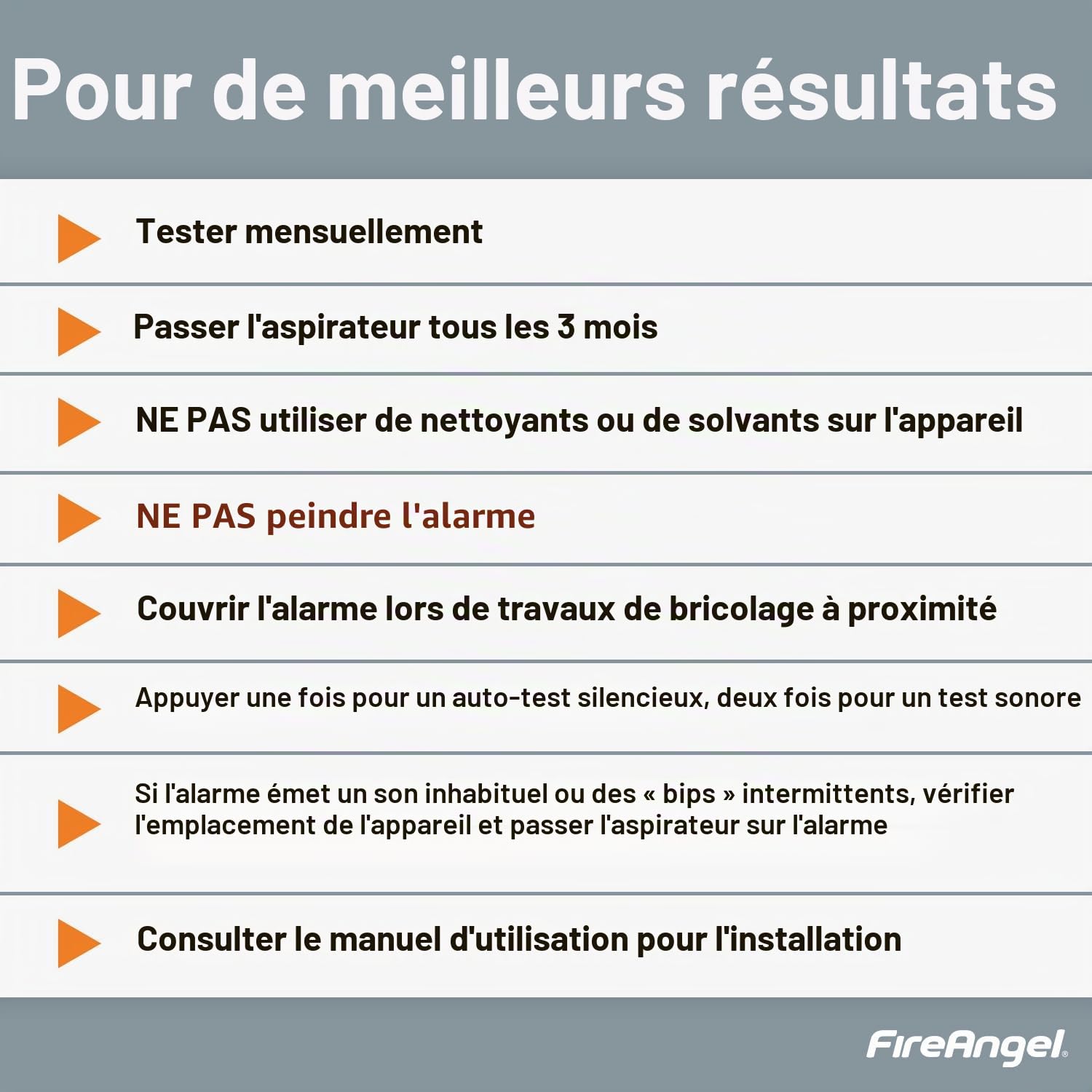 FireAngel Lot de 2 détecteurs de fumée optiques – FA6615-R – Détecteurs de fumée de 10 Ans pour la Maison avec Piles de 5 Ans – Détecteur de fumée – Alarme Incendie – Remplacement du ST-625