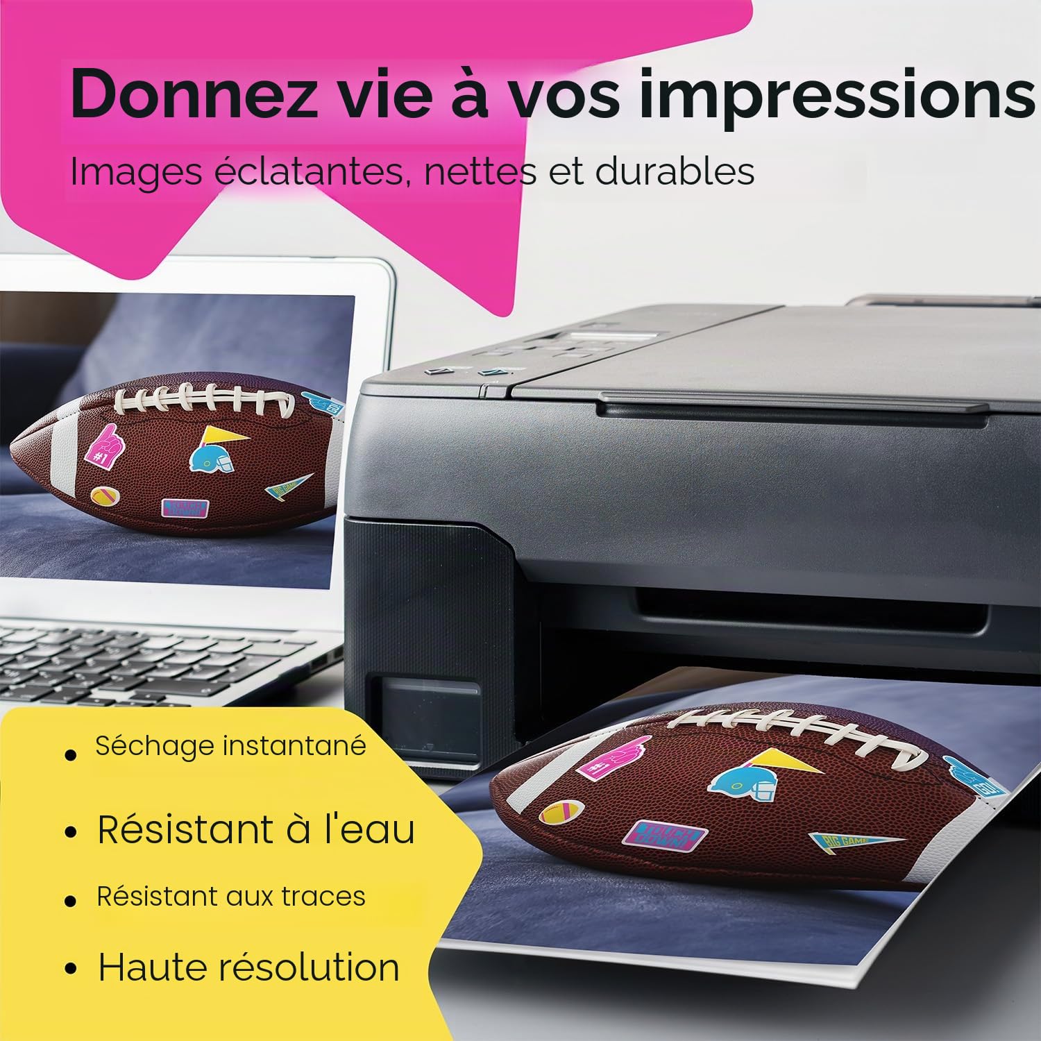 PPD A3 x 50 Feuilles Papiers Photo Super Premium Satiné, Fort Grammage 280g, Jet d' Encre, Séchage Rapide, Microporeux, Résistant à l'eau PPD-22-50