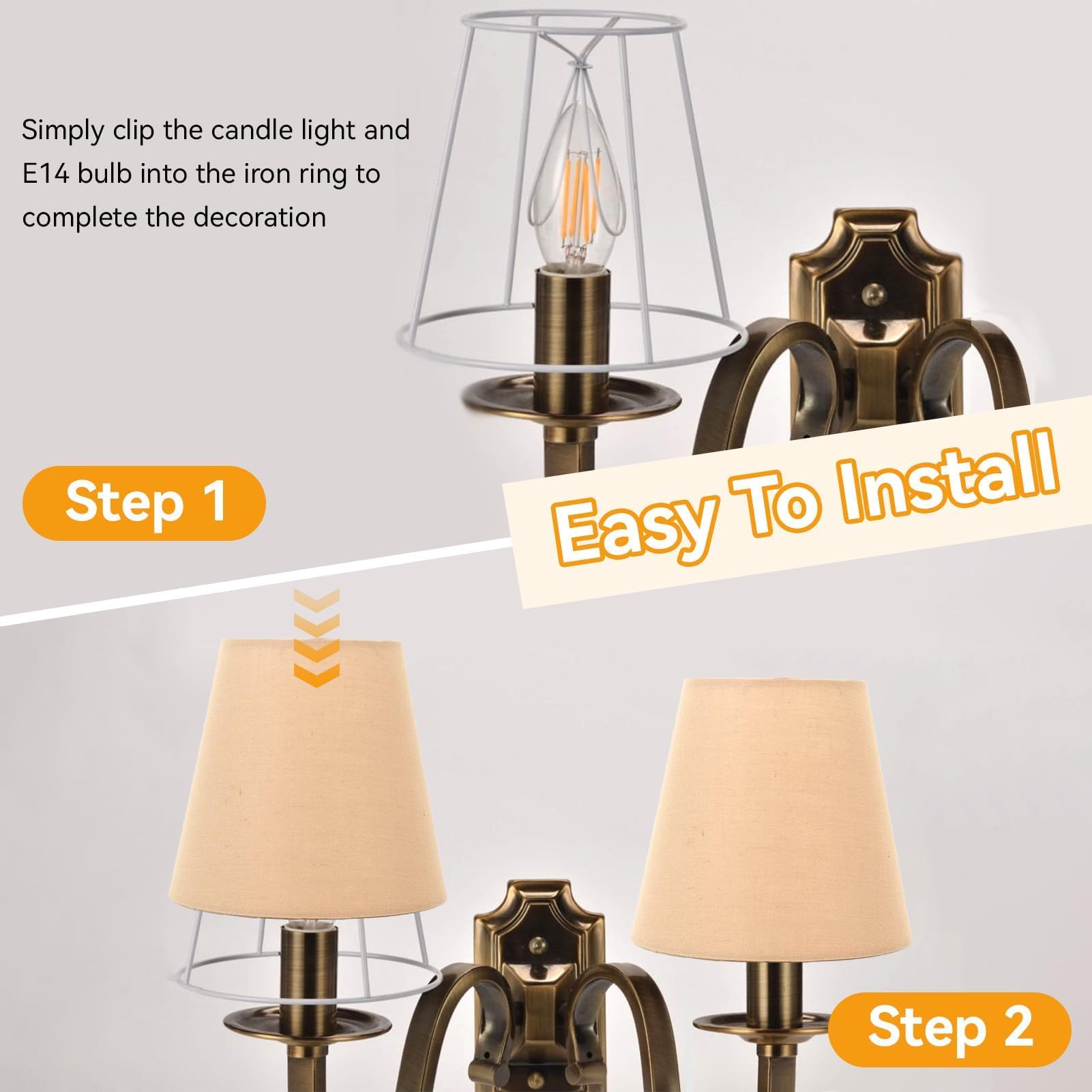 3x Stoff-Lampenschirme – Staubschutz Für E14 Kerzenlampen | Modern, Hellrosa, 13x14x8,9 Cm