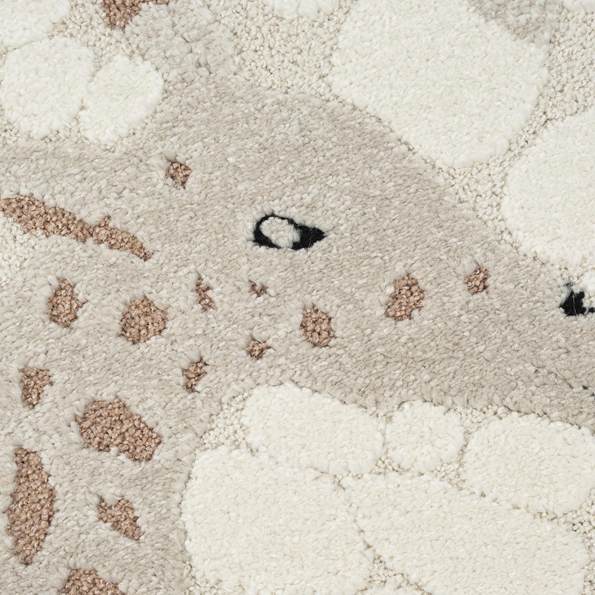 the carpet Jungle Kids Tappeto per cameretta dei bambini, effetto 3D, facile da pulire, resistente, giraffa, 120 cm, rotondo