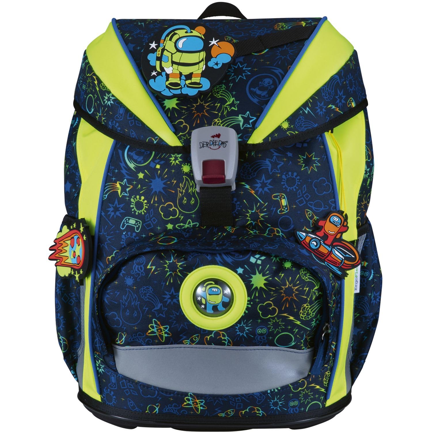 derdiedas Schulranzen Set 5-TLG. ErgoFlex Light Neon Crazy