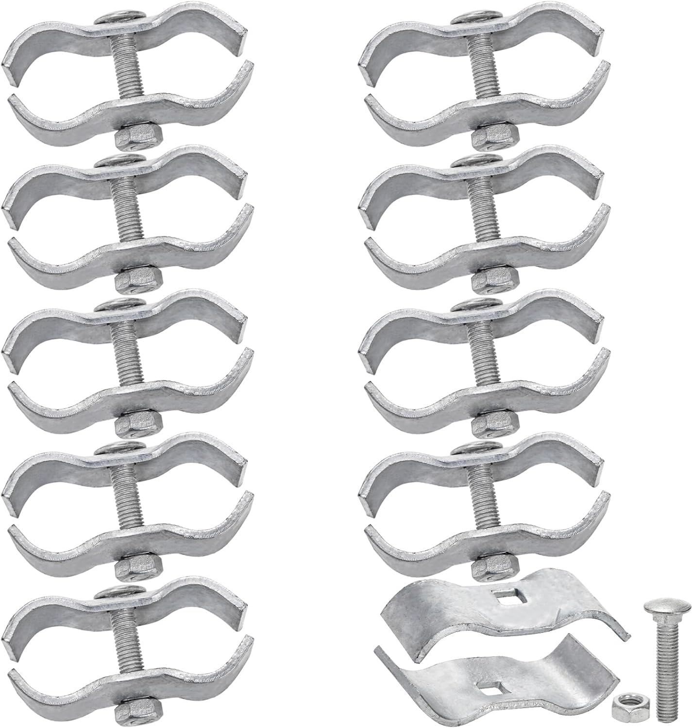 Chain Link Fence Clamps WRINGKIT 10-Pack Dog Kennel Clamps - 1-3/8