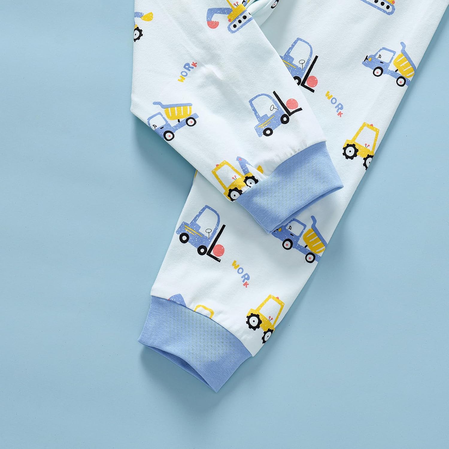 Kids Cotton Pajama Set Short Sleeve Top with Pants Toddler Boys Pjs Sleepwear