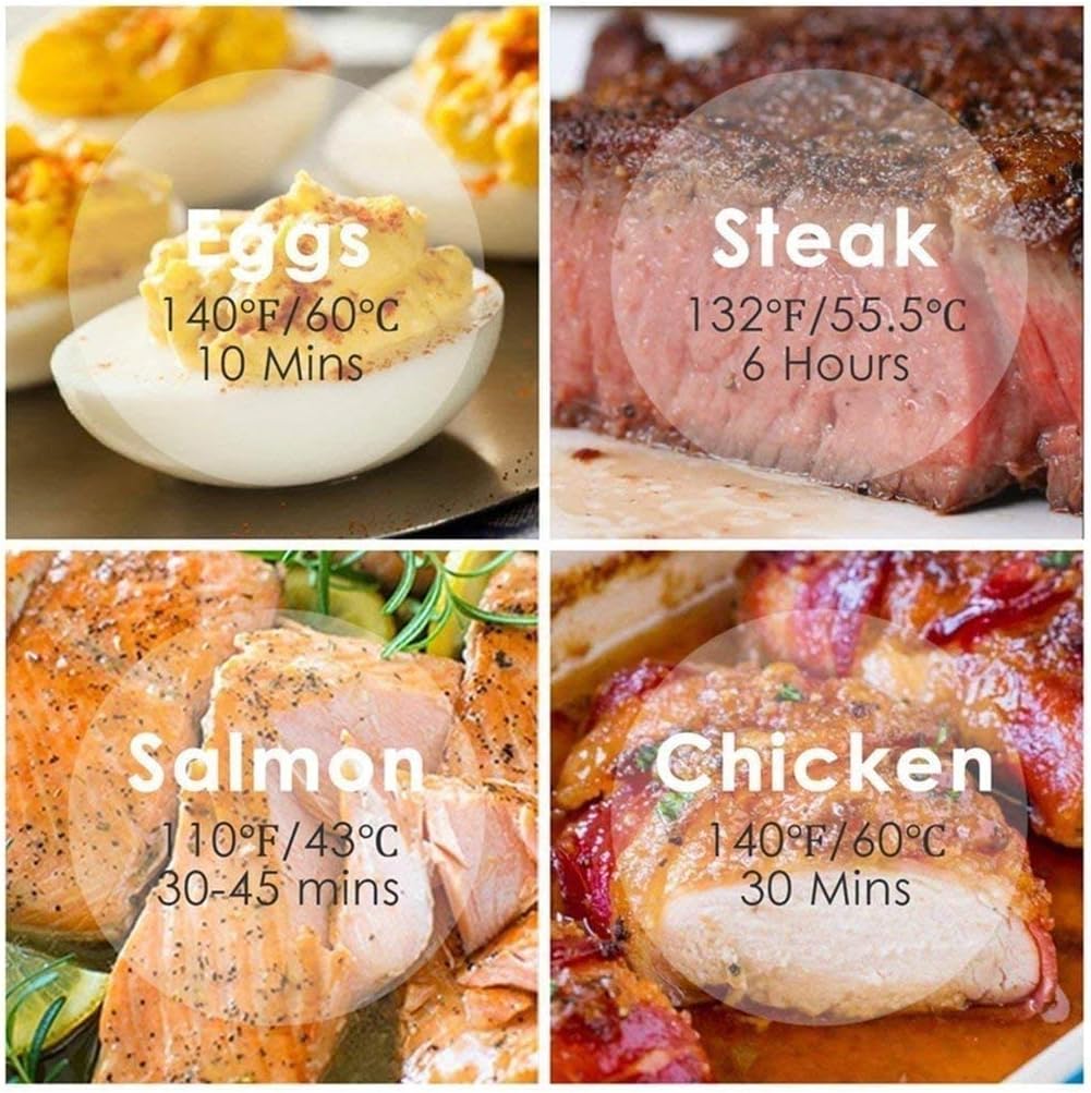 1800W Sous Vide Cooker, Sou-Vide Immersion Thermostat, Accurate Temperature Control and Timer, with Digital LED Touch Screen image 5