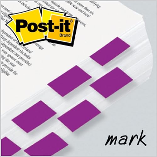 Miniatura 5 de Post-it Banderas, 50dispensador, 2 dispensadorespaquete, 1 pulgada de ancho, morado (680-PU2) (paquete de 2)