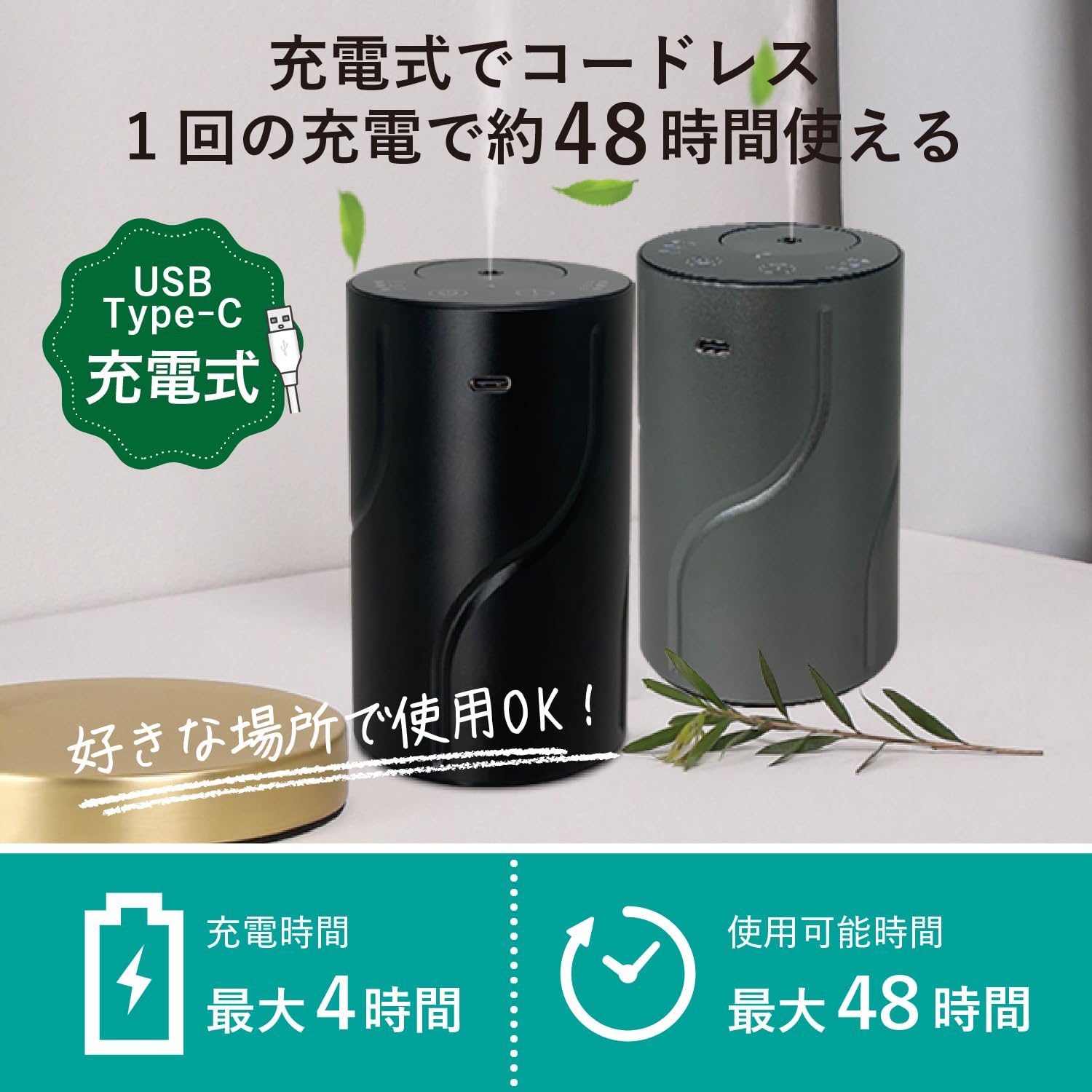Amazon.co.jp: 【横トナ】 アロマディフューザー シルバー 車 カー 