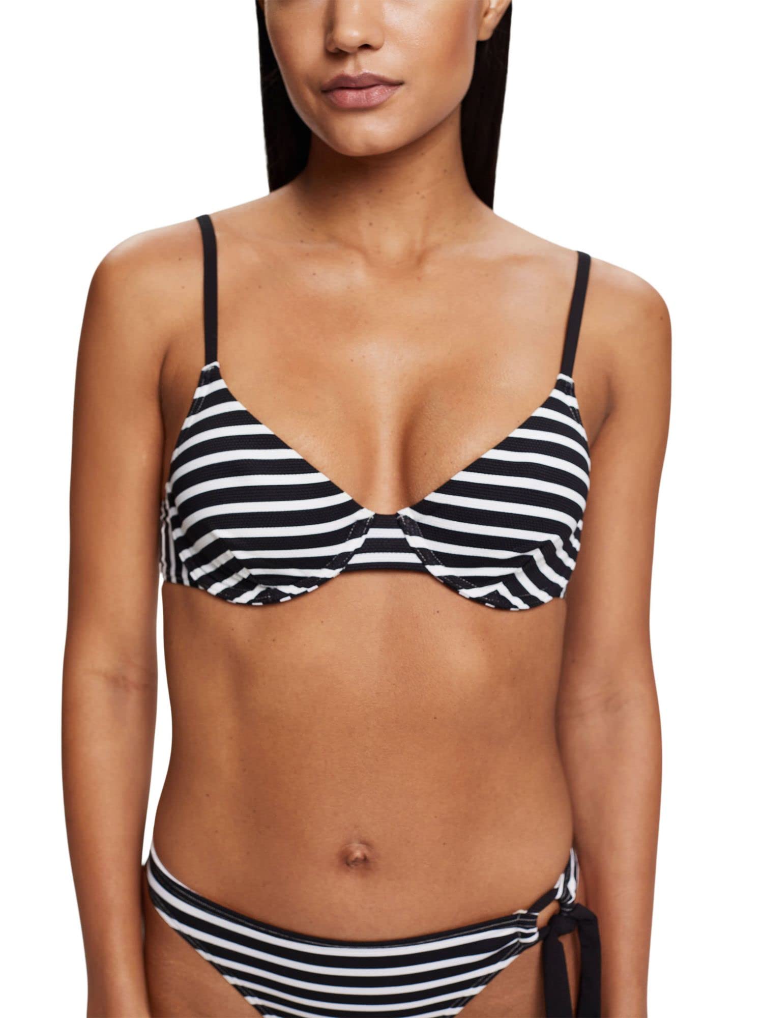 ESPRIT Bikini Top with Unpadded Underwired Cups, Black 3 A, D