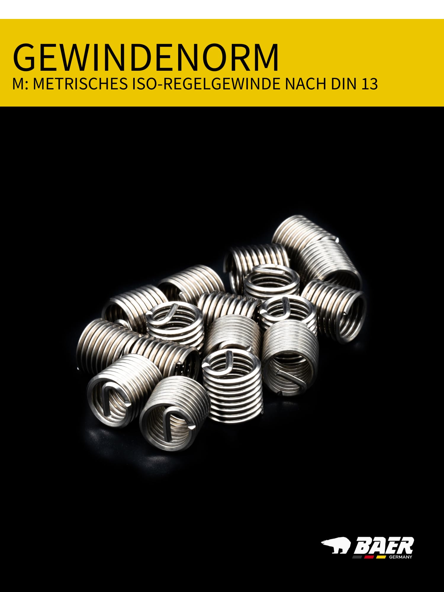 BaerCoil Gewindereparatur-Satz M 8 x 1,25 - Gewindereparatur M 8 - Gewindeverstärkung - Gewindereparaturset - Gewindepanzerung