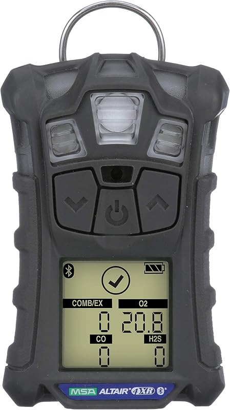 MSA 10178557 ALTAIR 4XR Detector multigas - (O2, H2S, CO), color: carbón, alimentado por batería, monitor de gas portátil, duradero, portátil, aprobación UL/CSA, 1 unidad